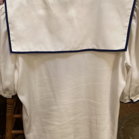 Vintage. Rare. Lloyd Williams nautical white blouse - Picture 6 of 8